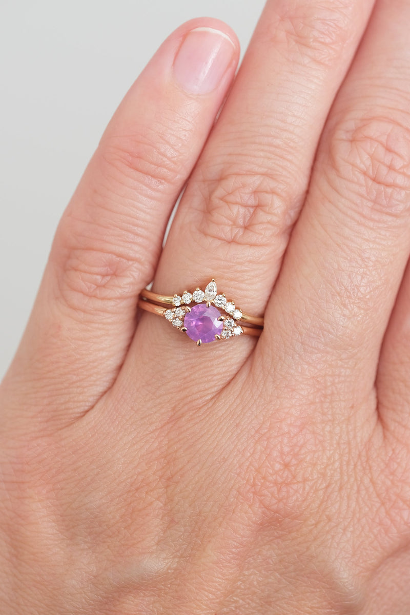 PRÊTE À PARTIR // Bague TALIA // Saphir mauve