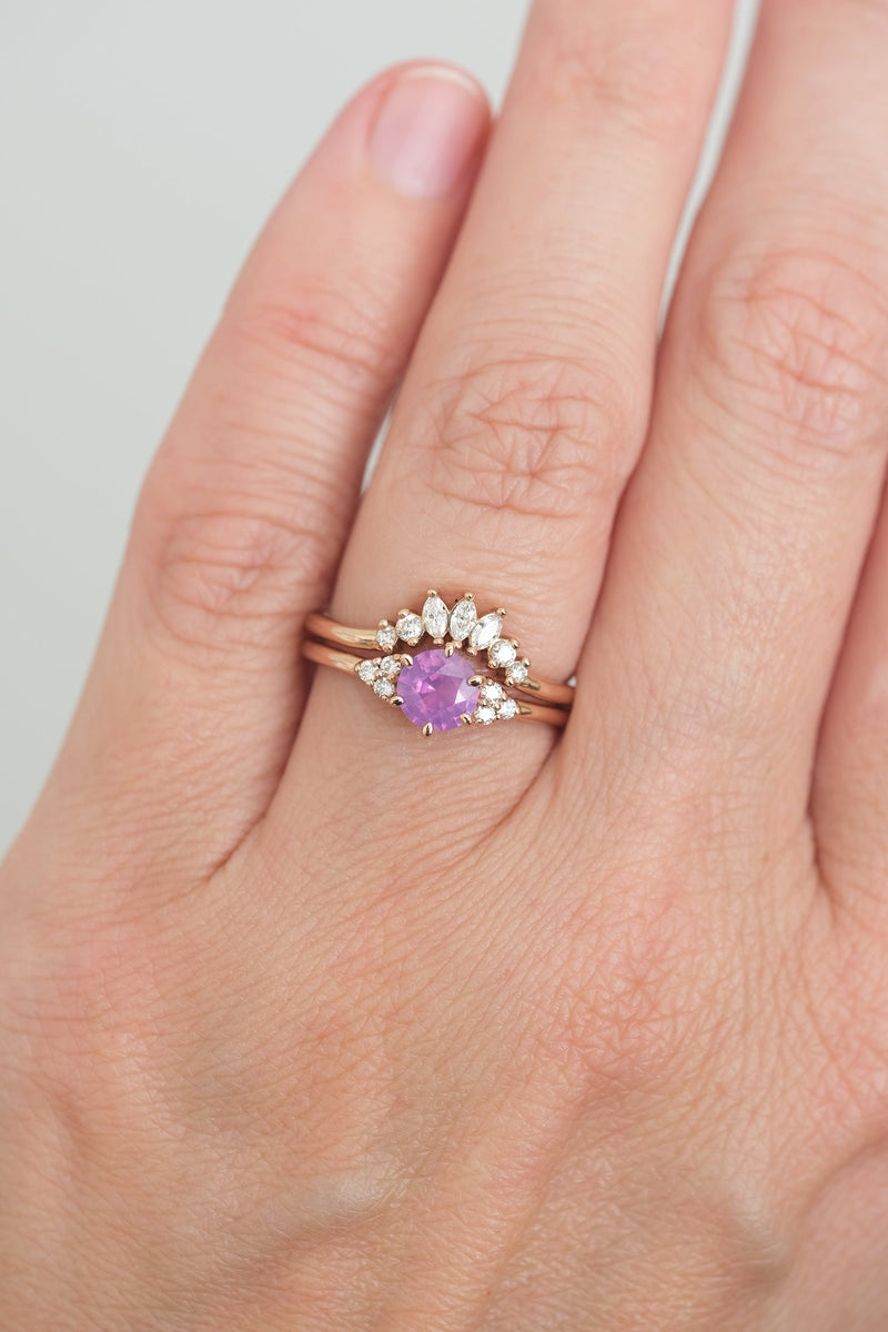 PRÊTE À PARTIR // Bague TALIA // Saphir mauve