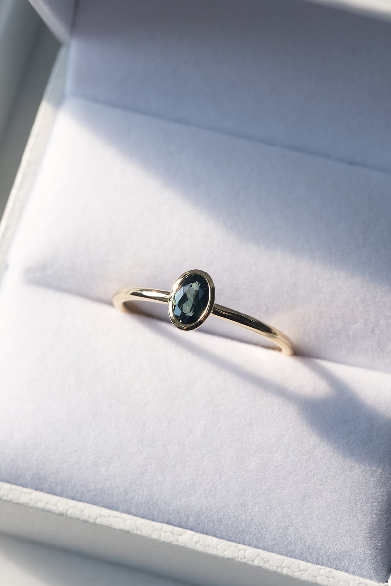 MILA Ring // Teal Sapphire