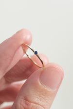 SAMPLE // Mini solitaire sapphire ring