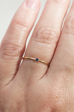 SAMPLE // Mini solitaire sapphire ring
