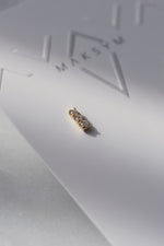 LAST UNITS // Bar + 3 CZ earrings // 10K Gold
