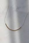 Chain + tubes necklace // 2 tones