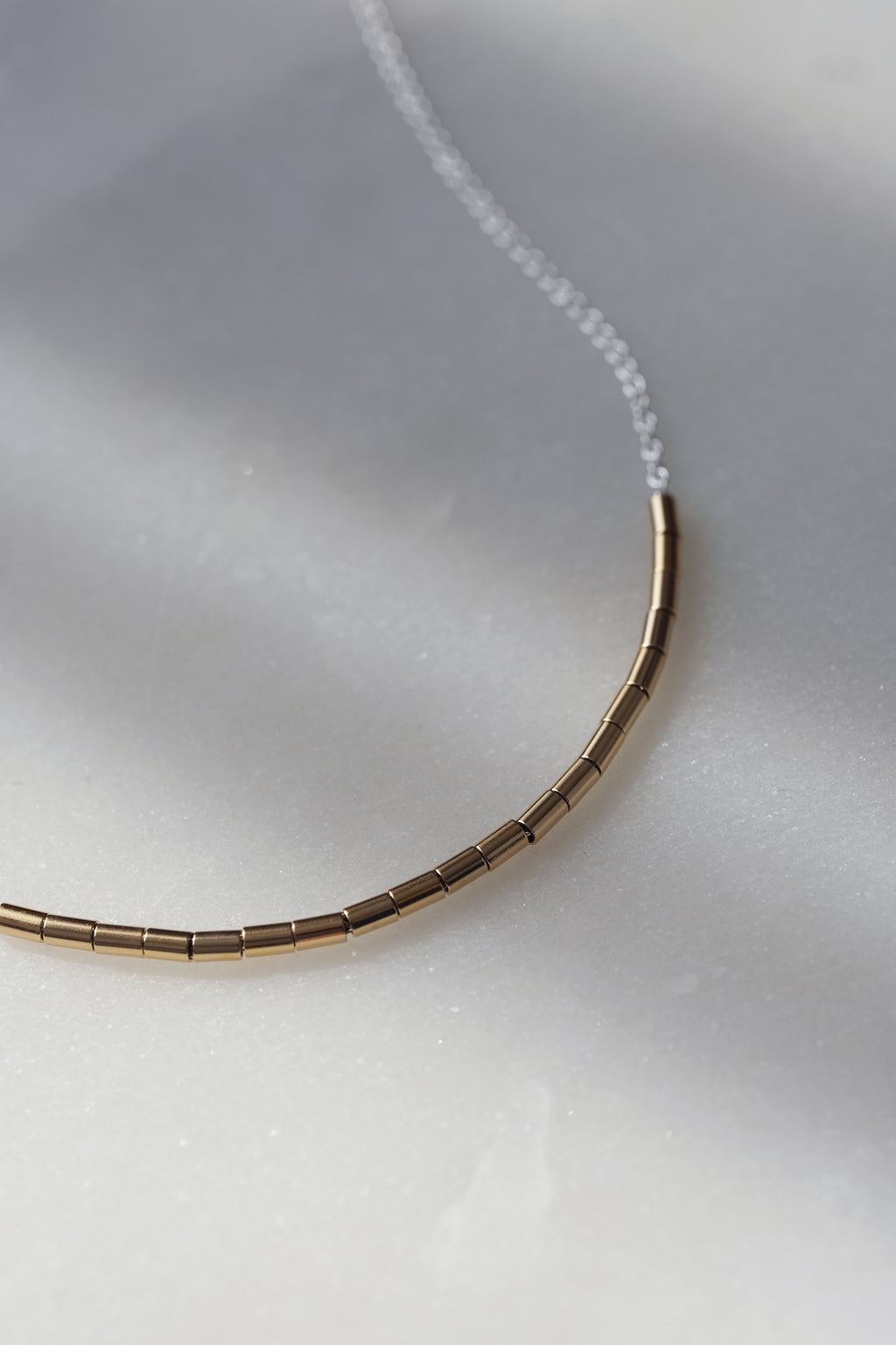 Collier chaine + tubes // 2 tons