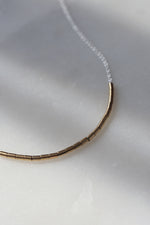 Chain + tubes necklace // 2 tones