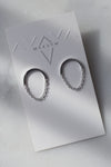 Boucles d'oreilles arc + chaîne // Argent