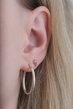 Boucles d'oreilles anneaux ovales // Argent