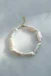 IMPARFAIT // Bracelet perles Biwa baroques // Doré