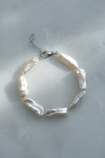 IMPARFAIT // Bracelet perles Biwa baroques // Argent