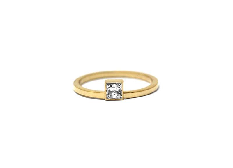 Bague STELLA // Diamant Carré
