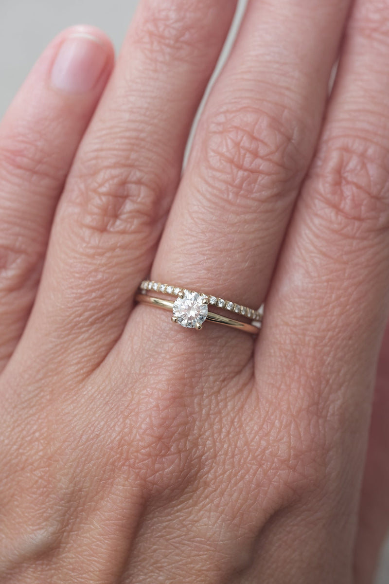 Bague Solitaire Classique à 4 griffes // 0,50ct