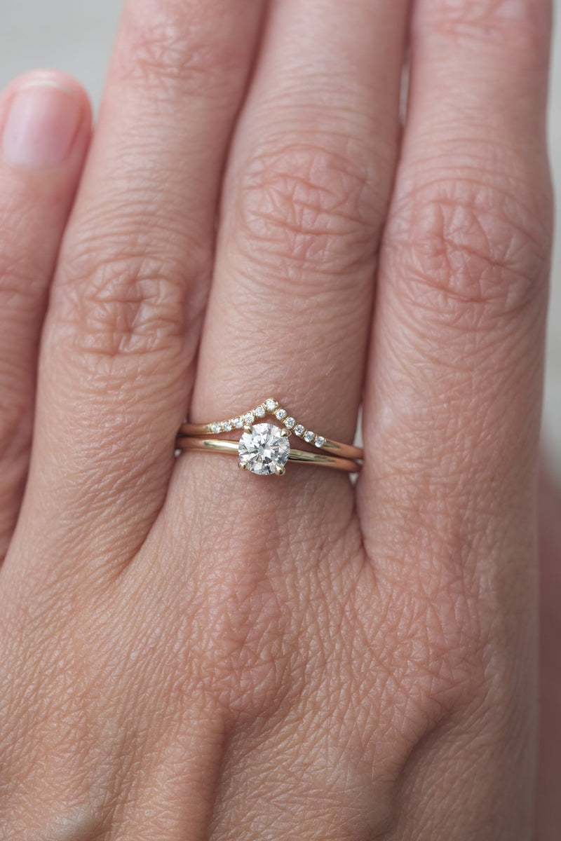 Bague Solitaire Classique à 4 griffes // 0,50ct