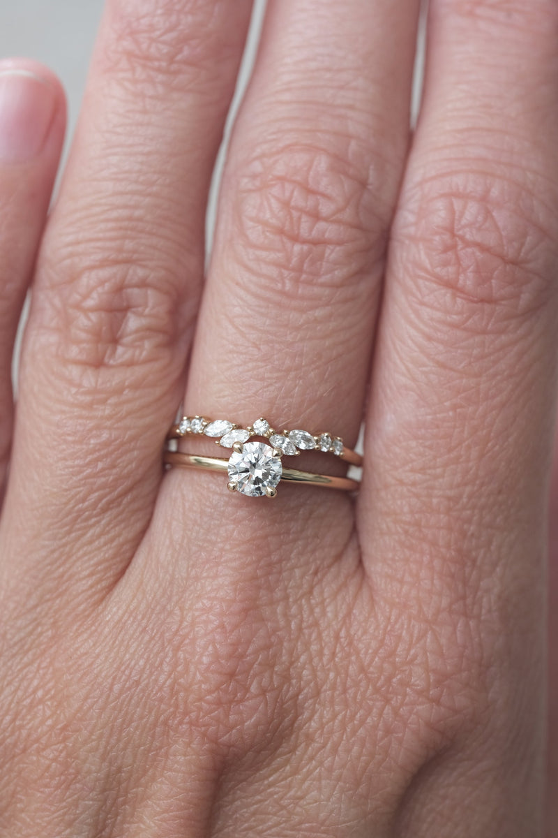 Bague Solitaire Classique à 4 griffes // 0,50ct