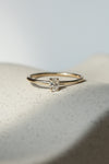 Oval Solitaire Ring // Diamond 0.20ct