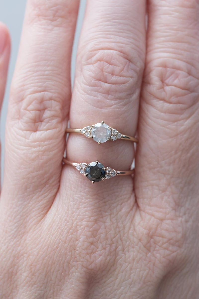 READY TO SHIP // TALIA ring // 0.61ct black diamond