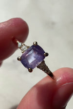 READY TO SHIP // JADE ring + 0.89ct purple sapphire