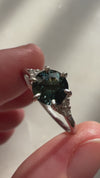 READY TO SHIP // TALIA ring // 1ct teal sapphire