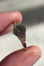 READY TO SHIP // TALIA Ring // Salt and pepper gray diamond 0.66ct