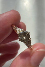 READY TO SHIP // TALIA Ring // Champagne salt & pepper diamond 0.53ct