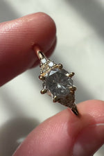 READY TO SHIP // TALIA Ring // Pale gray salt and pepper diamond 0.50ct