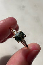 READY TO SHIP // JADE ring + teal sapphire 0.73ct