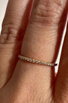 ÉCHANTILLON // Jonc semi éternité // Or 14K + Diamants