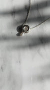 LAST CHANCE // Disc necklace // Silver + Pearl