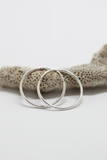 Silver hoop earrings