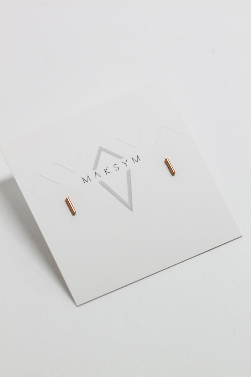 LAST CHANCE // Bar Earrings // 5mm // 14K Rose Gold Filled