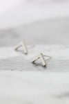 Boucles d'oreilles gros chevrons // Argent