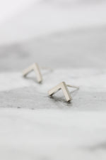 LAST CHANCE // Large chevron earrings // Silver
