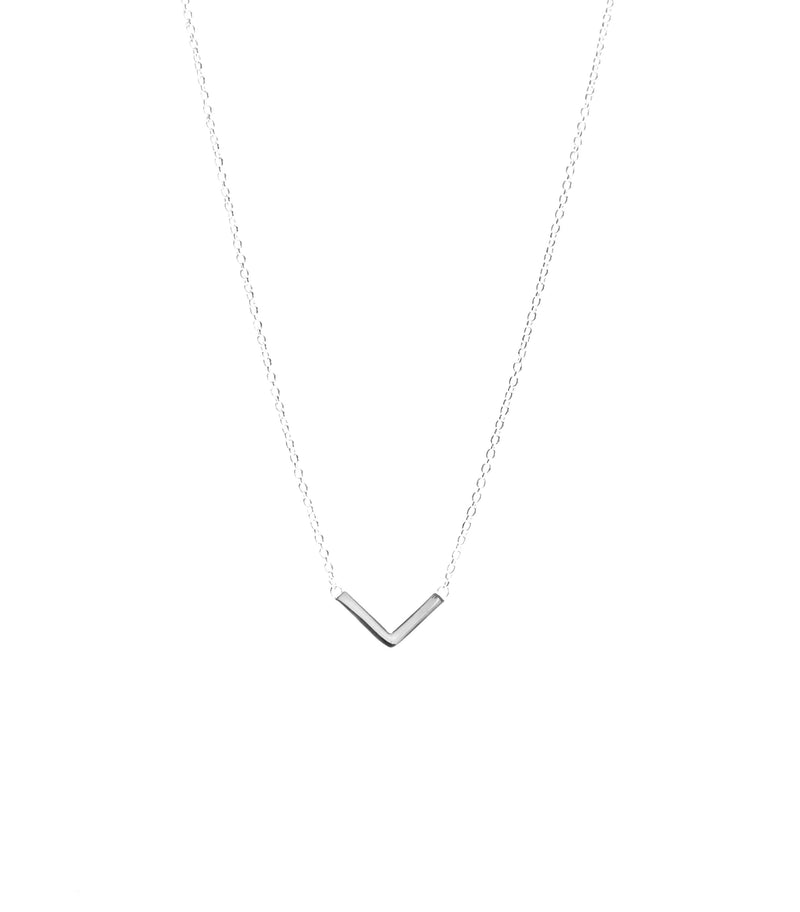 Chevron necklace // Silver