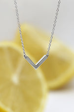 Chevron necklace // Silver