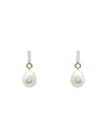 Bar earrings + baroque pearls