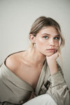 LAST UNITS // Long Biwa pearl earrings // Silver