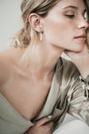 LAST UNITS // Long Biwa pearl earrings // Silver