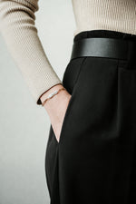 DERNIERS EXEMPLAIRES // Bracelet chaîne ''paper clip'' + perle Biwa // Doré