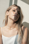 DERNIERS EXEMPLAIRES // Collier chaîne ''paper clip'' + perles Biwa // Doré