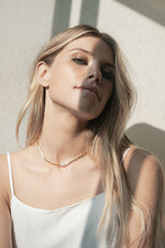 DERNIERS EXEMPLAIRES // Collier chaîne ''paper clip'' + perles Biwa // Doré