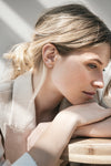 LAST CHANCE // Silver circle earrings + gold ball // 2 tones