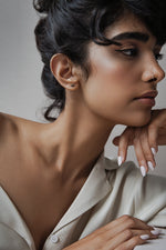 DERNIERS EXEMPLAIRES // Boucles d'oreilles barres + 3 spinelles noir // Argent