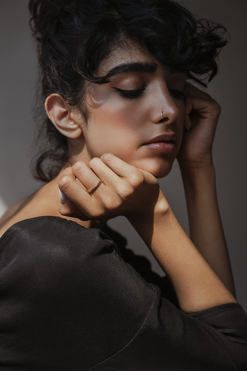 Bague anneaux croisés // 2 tons