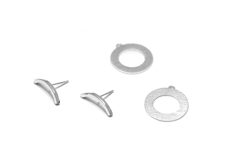 DERNIERS EXEMPLAIRES // Boucles d'oreilles cercles + arcs // Argent