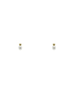 Gold + pearl ball earrings