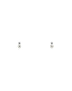 Ball + pearl earrings // Silver