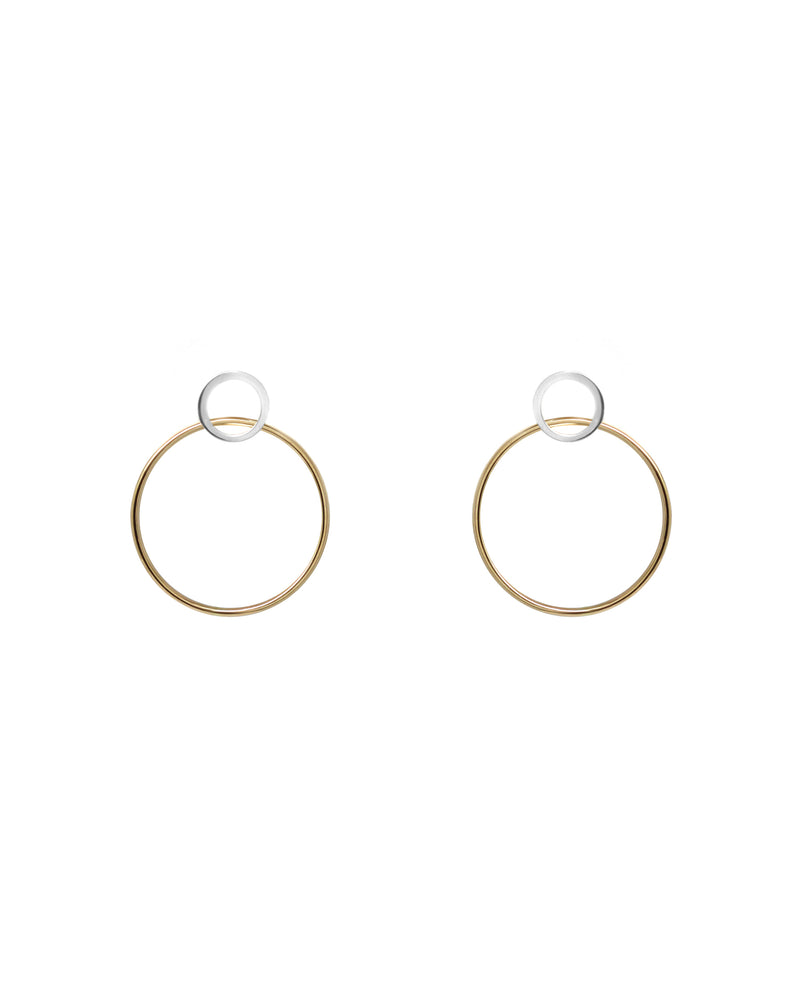 Hoop earrings // 2 tones
