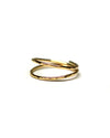 Bague double martelée // Or rempli 14K