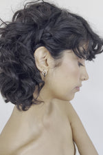 LAST UNITS // Hoop + black onyx earrings // Silver