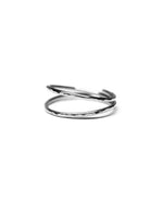 Double hammered ring // Silver