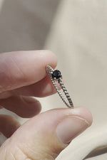 Twisted Ring + Black Spinel